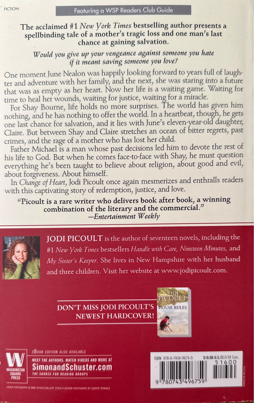 Change Of Heart - Jodi Picoult (Washington Square Press - Paperback) book collectible [Barcode 9780743496759] - Main Image 2