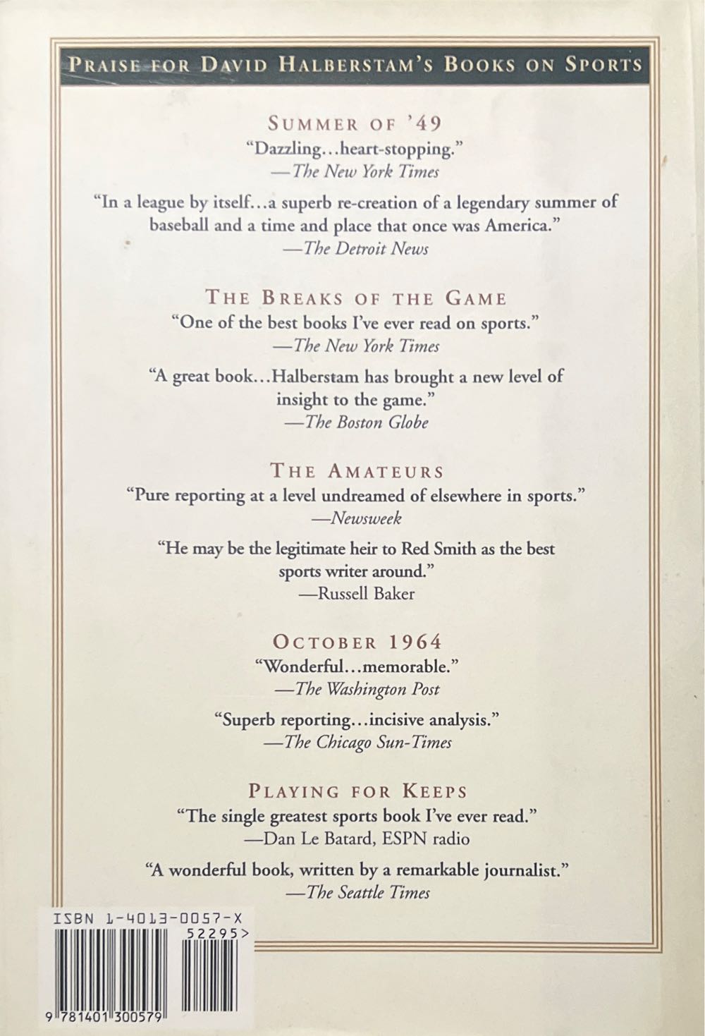 The Teammates - David Halberstam (Hyperion - Kindle) book collectible [Barcode 9781401300579] - Main Image 3