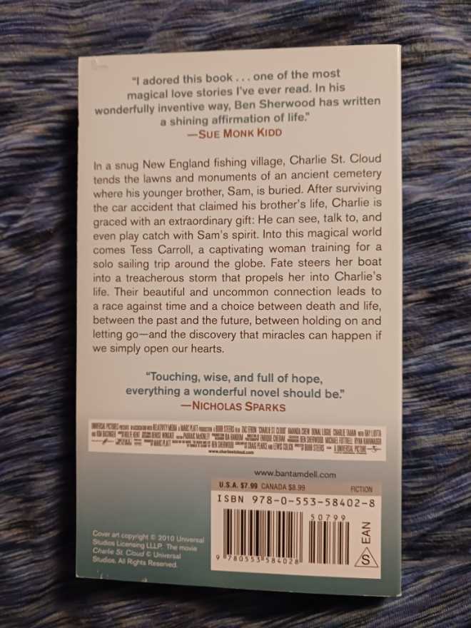 Charlie St.Cloud - Ben Sherwood (Ace / Putnam - Paperback) book collectible [Barcode 9780553584028] - Main Image 2