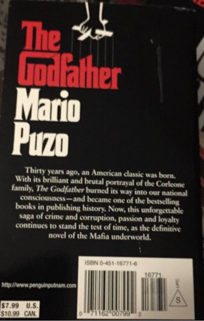 The Godfather - Mario Puzo (A Signet Book - Paperback) book collectible [Barcode 9780451167712] - Main Image 2