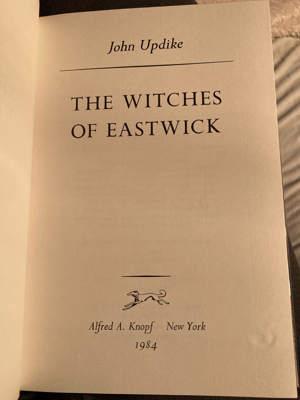 Witches Of Eastwick, The - Updike, John (Alfred A. Knopf - Hardcover) book collectible - Main Image 4