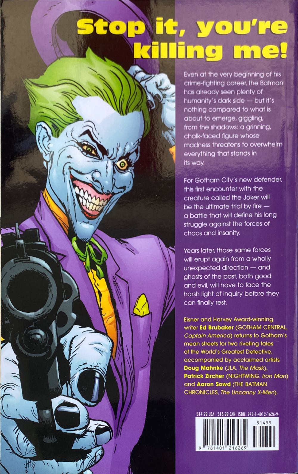 Batman: The Man Who Laughs - Patrick (DC Comics - Trade Paperback) book collectible [Barcode 9781401216269] - Main Image 2