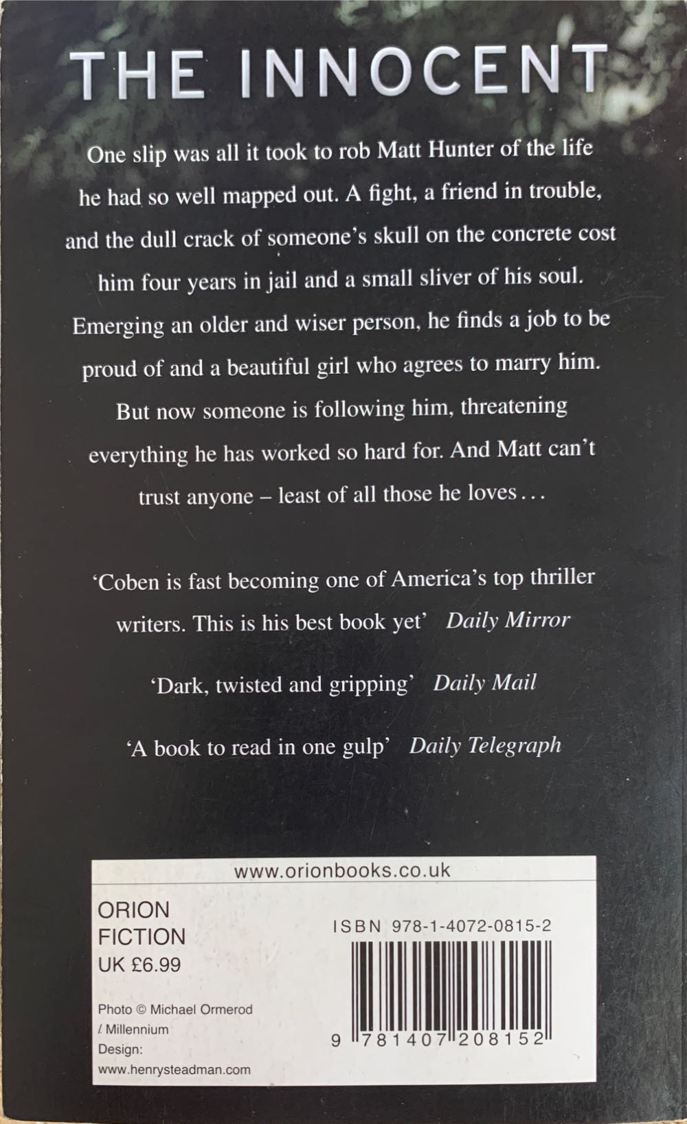 The Innocent - Harlan Coben (- Paperback) book collectible [Barcode 9781407208152] - Main Image 2