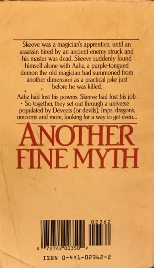 Myth: Another Fine Myth - Robert Asprin (Ace Books - Paperback) book collectible [Barcode 9780441023622] - Main Image 2