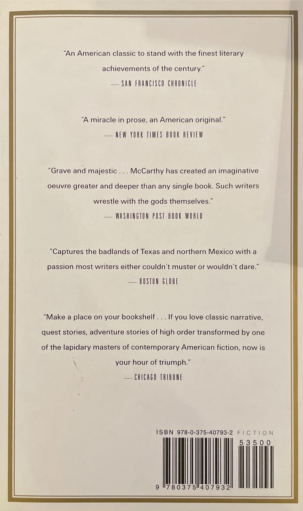 The Border Trilogy - Cormac McCarthy (Everyman’s Library - Hardcover) book collectible [Barcode 9780375407932] - Main Image 2