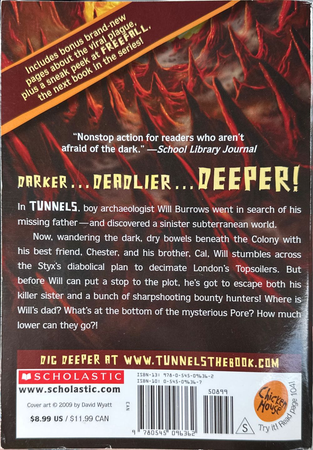 Tunnels 2: Deeper - Brian Williams (Scholastic Paperbacks - Paperback) book collectible [Barcode 9780545096362] - Main Image 2