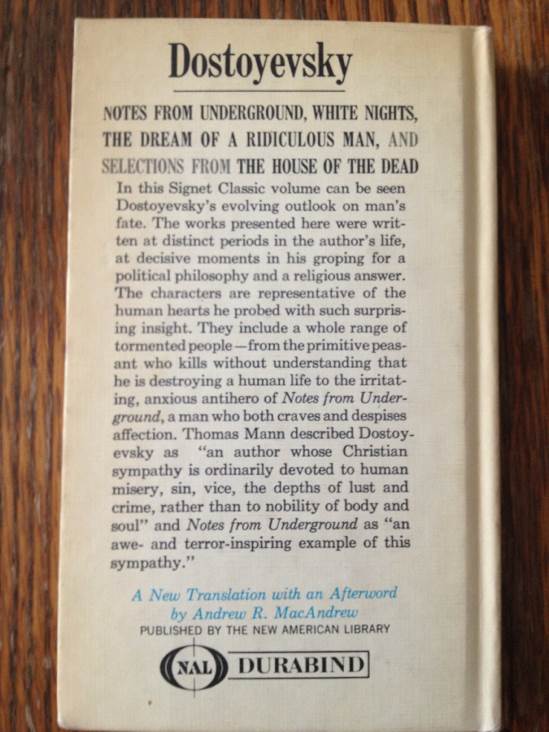 Notes From The Underground  (New American Library - Hardcover) book collectible - Main Image 2