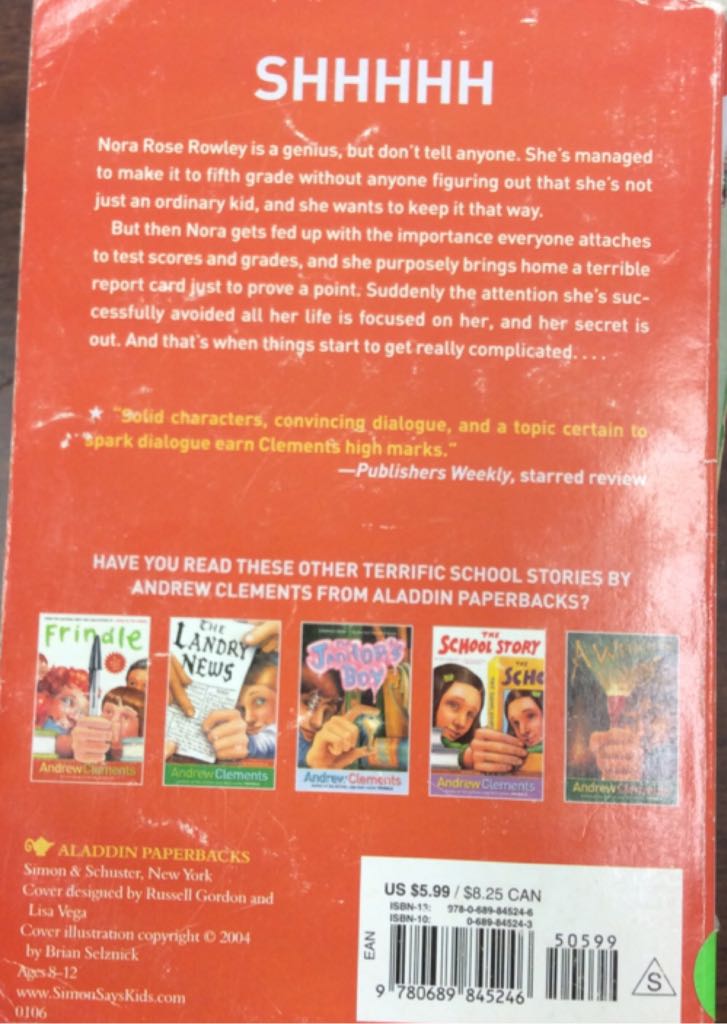 The Report Card - Andrew Clements (Atheneum Books for Young Readers - Paperback) book collectible [Barcode 9780689845246] - Main Image 2