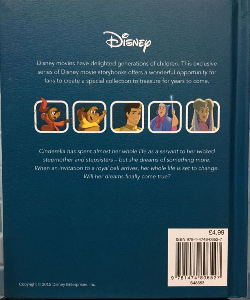 Disney Movie Collection: Cinderella - Disney (Parragon Books Ltd - Hardcover) book collectible [Barcode 9781474806527] - Main Image 2