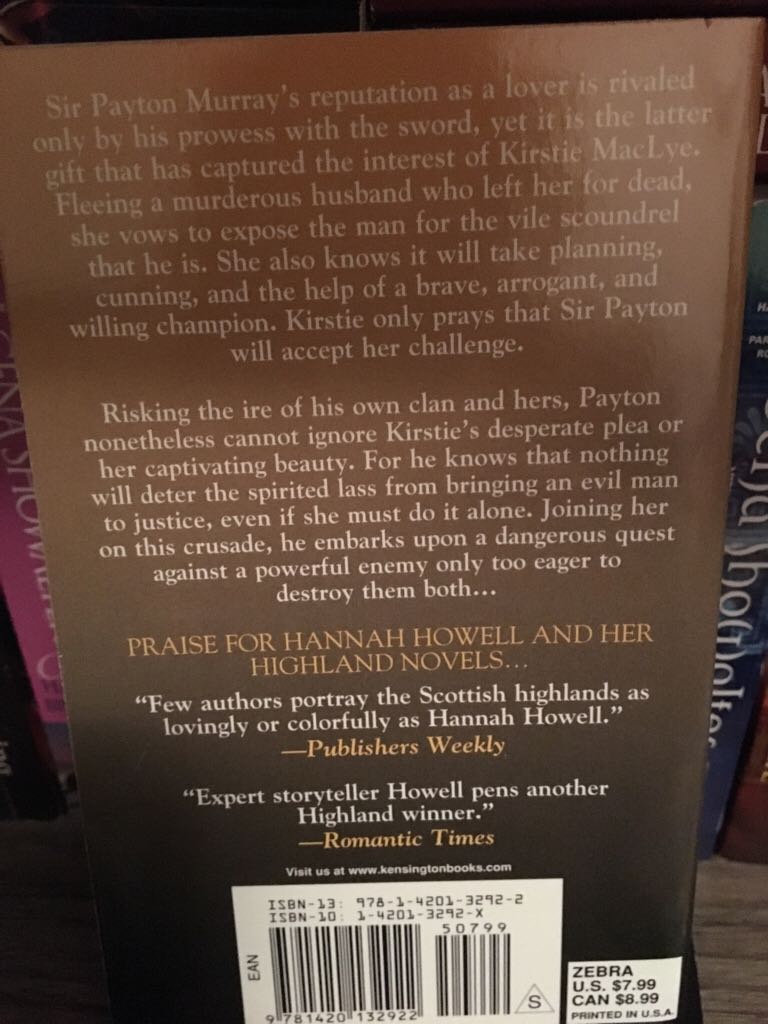 7. Highland Angel - Hannah Howell (Zebra Historical Romance - Paperback) book collectible [Barcode 9781420132922] - Main Image 2