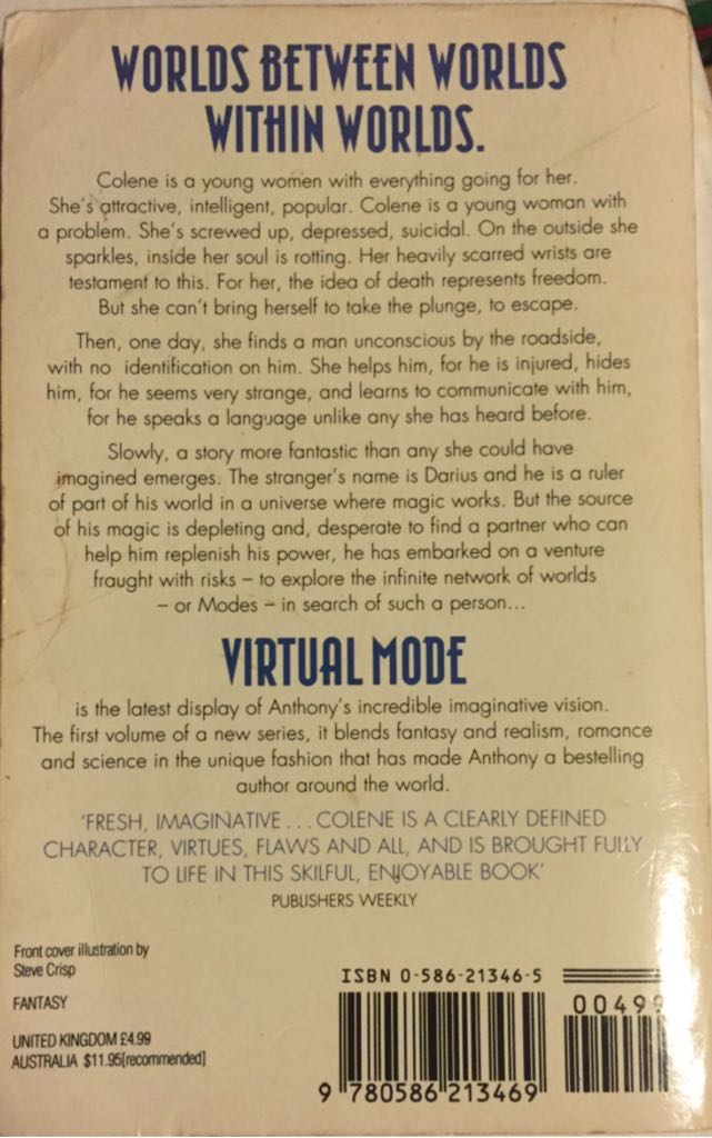 Virtual Mode - Piers Anthony (Grafton - Paperback) book collectible [Barcode 9780586213469] - Main Image 2