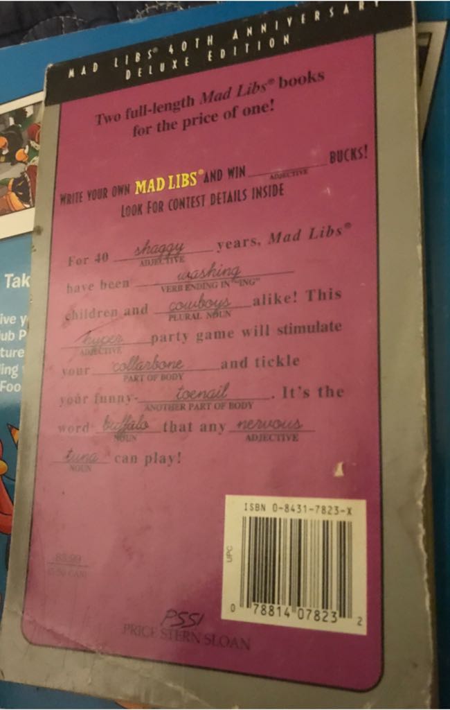 Mad Libs - Various (Price Stern Sloan - Hardcover) book collectible [Barcode 9780843178234] - Main Image 2