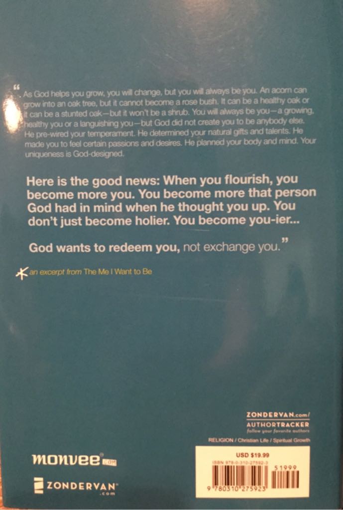 The Me I Want To Be - John Ortberg (- Hardcover) book collectible [Barcode 9780310275923] - Main Image 2