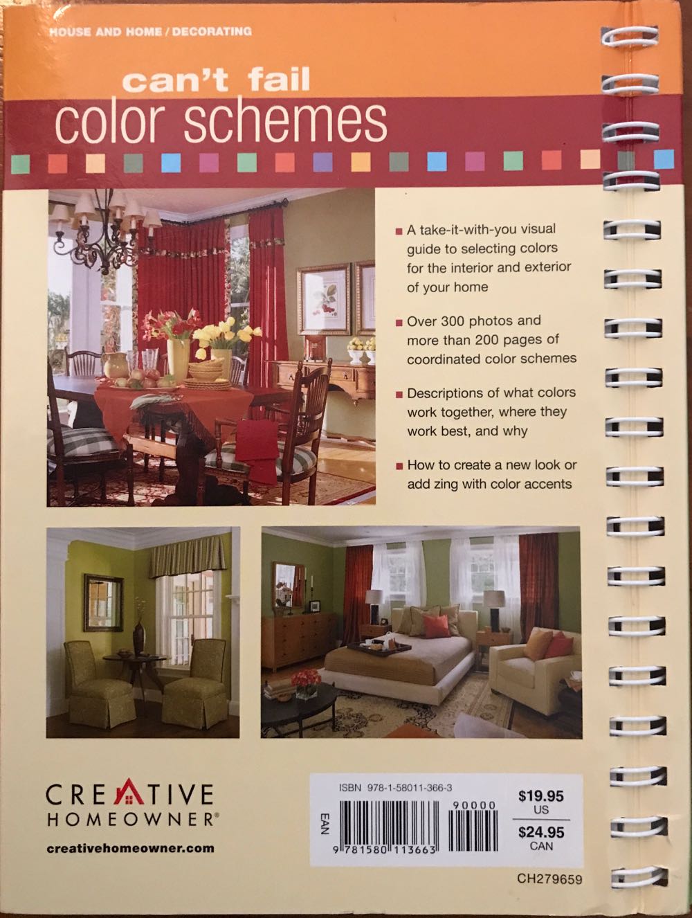 Cant Fail Color Schemes - Amy Wax (- Spiral Binding) book collectible [Barcode 9781580113663] - Main Image 2