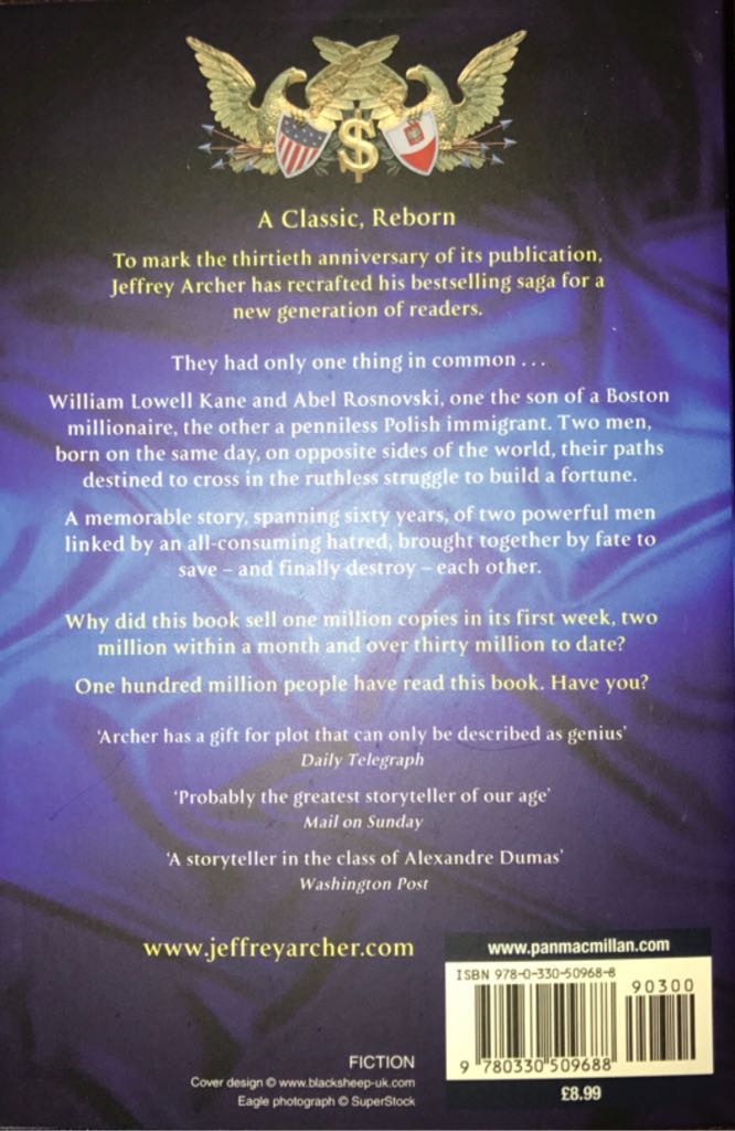 Kane And Abel - Jeffrey Archer (Pan - eBook) book collectible [Barcode 9780330509688] - Main Image 2