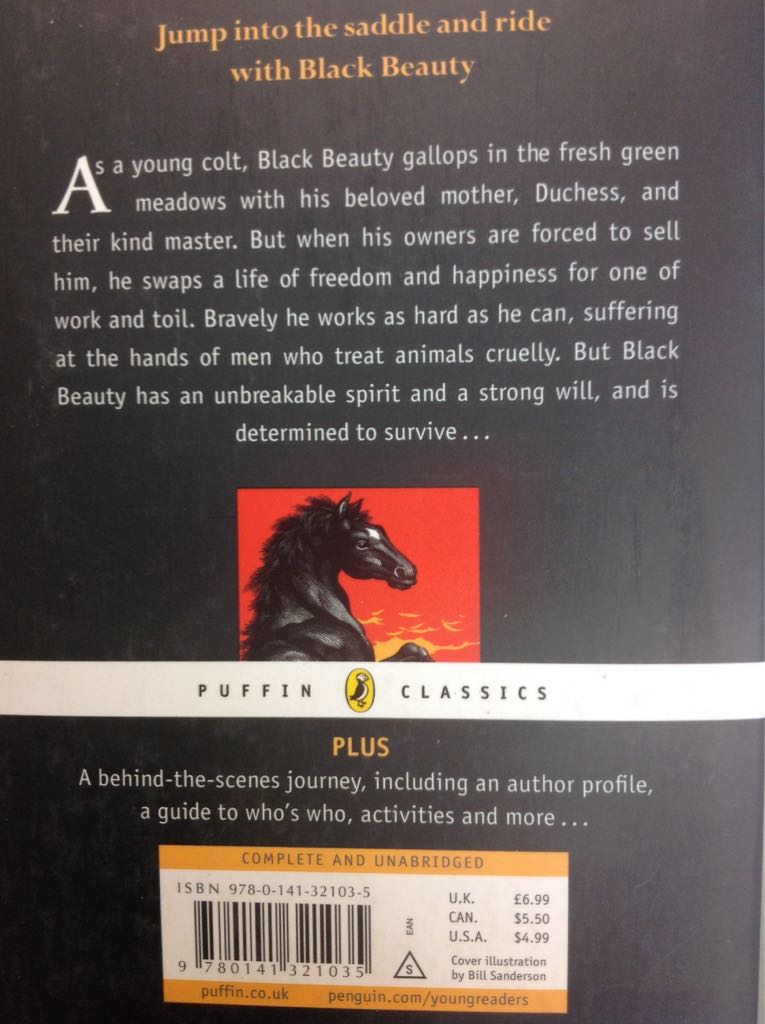 Black Beauty - Anna Sewell (Puffin Classics - Paperback) book collectible [Barcode 9780141321035] - Main Image 2