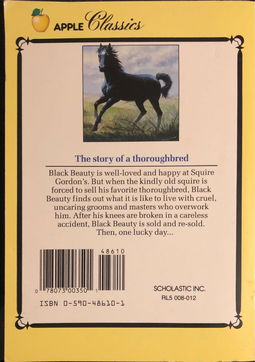Black Beauty - Anna Sewell (Scholastic - Paperback) book collectible [Barcode 9780590486101] - Main Image 2