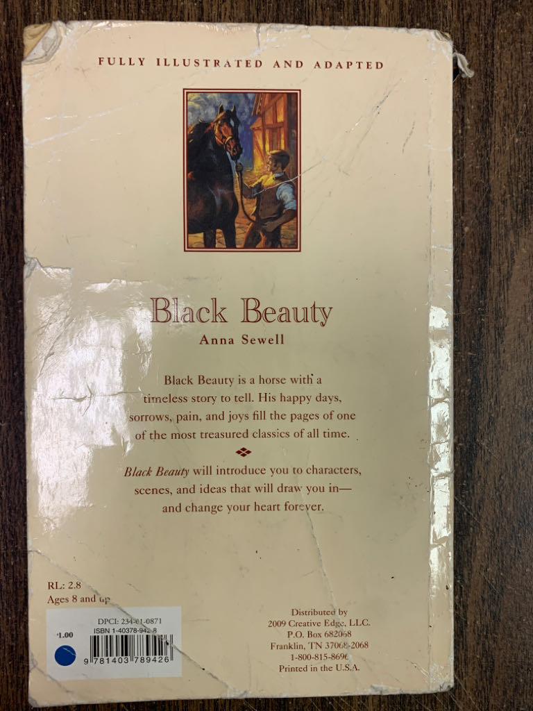Black Beauty - Anna Sewell (Creative Edge LLC) book collectible [Barcode 9781403789426] - Main Image 2