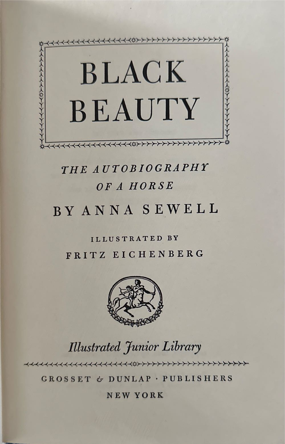Black Beauty - Anna Sewell (Grossett & Dunlap - Hardcover) book collectible - Main Image 2