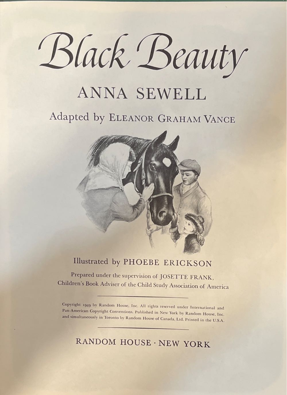 Black Beauty - Eleanor Graham Vance (Random House - Hardcover) book collectible - Main Image 3