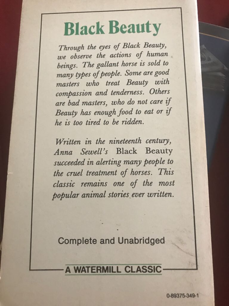 Black Beauty - Anna Sewell (A Watermill Classic - Paperback) book collectible - Main Image 2