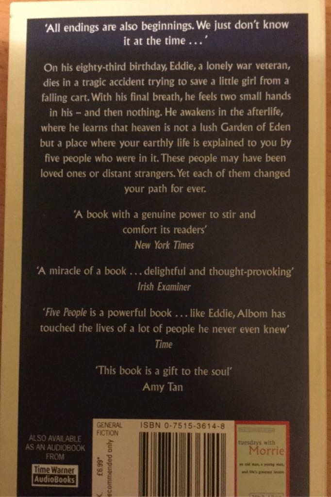 The Five People You Meet In Heaven - Mitch Albom (Time Warner - Paperback) book collectible [Barcode 9780751536140] - Main Image 2