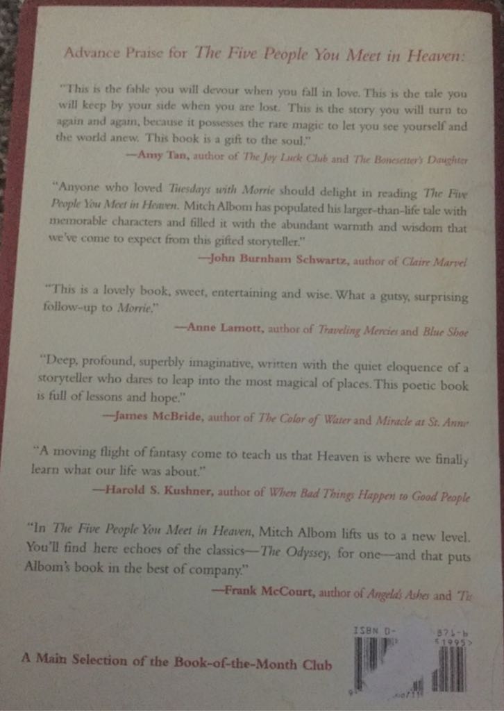 The Five People You Meet In Heaven  book collectible - Main Image 2