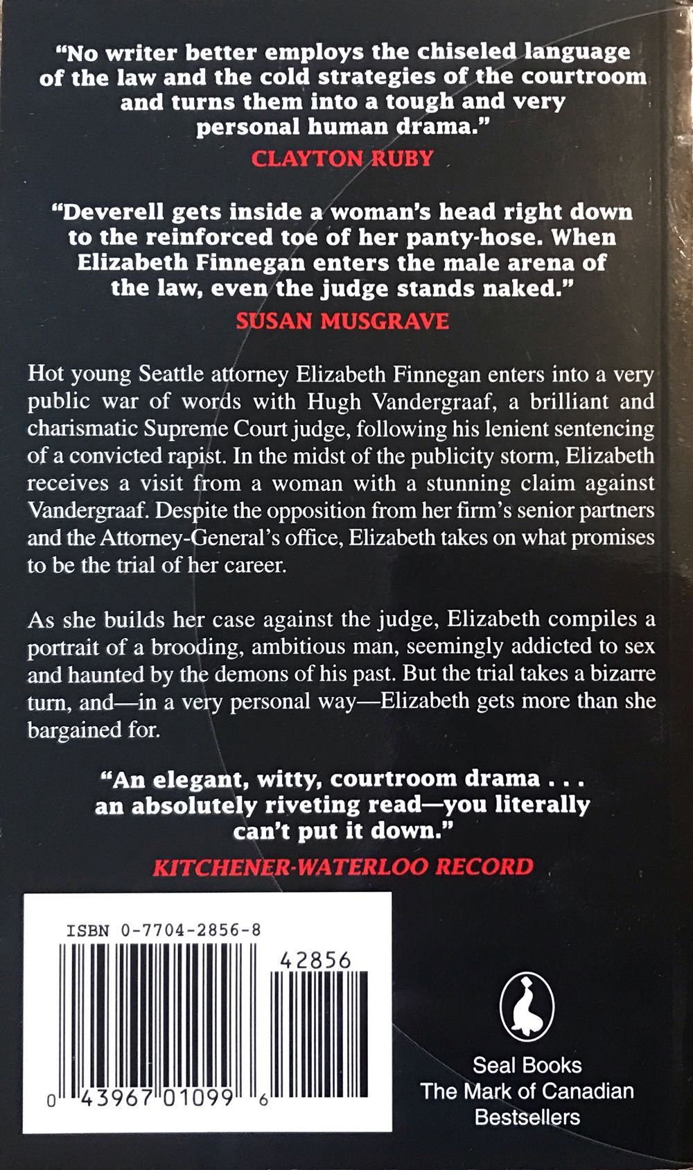 Slander - William Deverell (Seal Books - Paperback) book collectible [Barcode 9780770428563] - Main Image 2