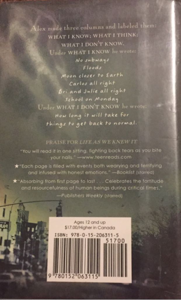 Dead And The Gone, The - Susan Beth Pfeffer (Harcourt Childrens Books - Hardcover) book collectible [Barcode 9780152063115] - Main Image 2