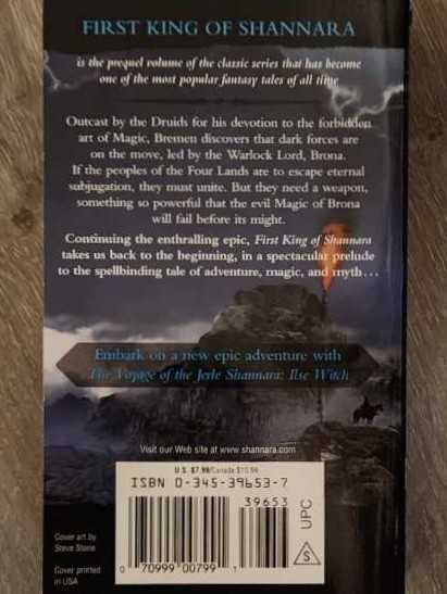 First King of Shannara - Terry Brooks (Del Rey - Paperback) book collectible - Main Image 2