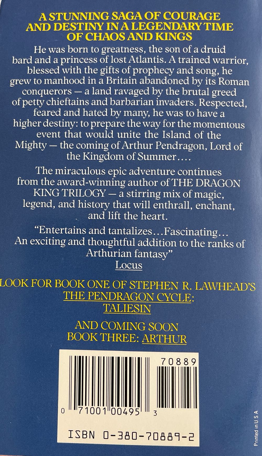 Pendragon Cycle, Book 2: Merlin - Stephen R. Lawhead (Avon - Paperback) book collectible [Barcode 9780003807080] - Main Image 2