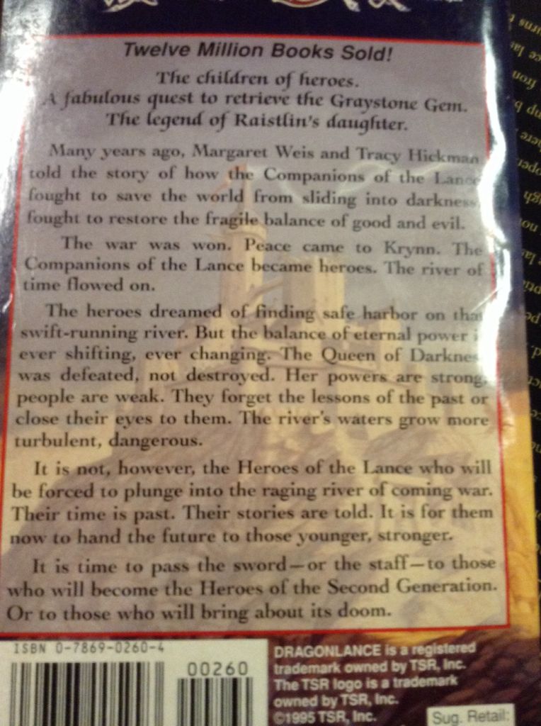 The Second Generation - Margaret Weis (TSR - Paperback) book collectible [Barcode 9780786902606] - Main Image 2