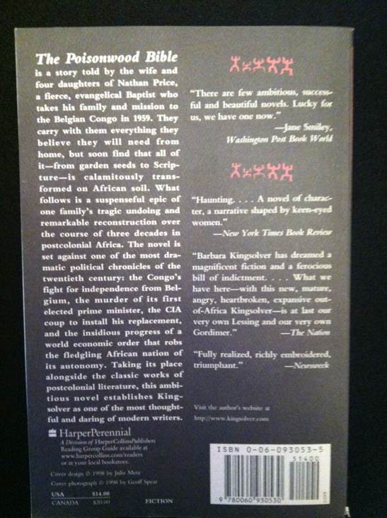 The Poisonwood Bible - Barbara Kingsolver (Harper Perennial - Trade Paperback) book collectible [Barcode 9780060930530] - Main Image 2