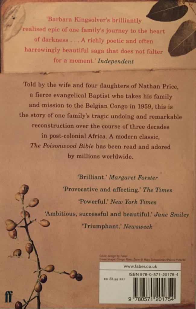 The Poisonwood Bible - Barbara Kingsolver (Faber & Faber - Paperback) book collectible [Barcode 9780571201754] - Main Image 2