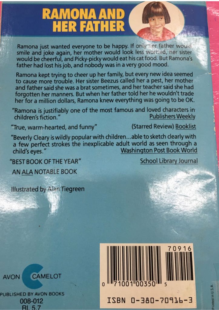 Ramona And Her Father  book collectible - Main Image 2