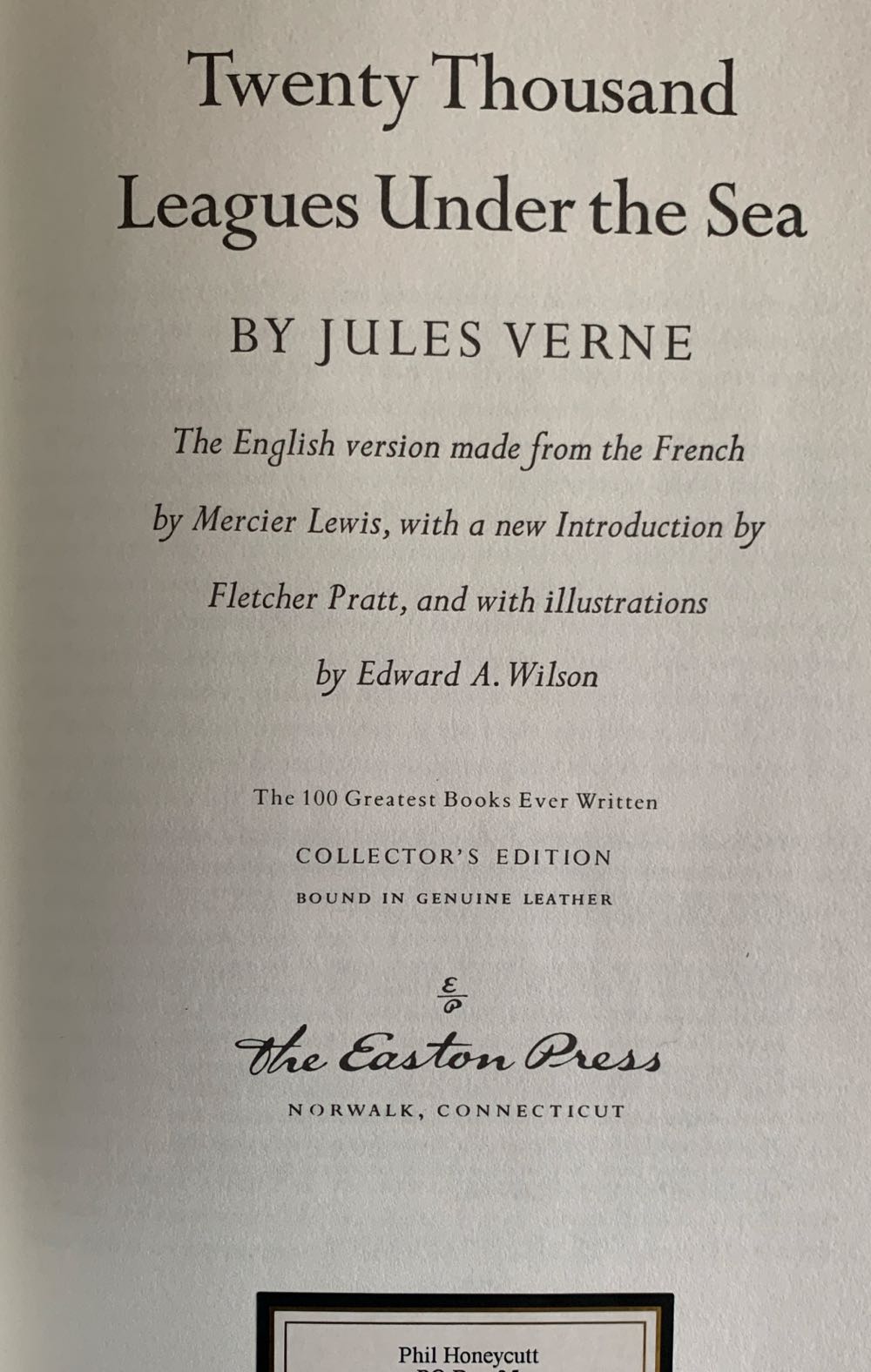 20,000 Leagues Under The Sea - Jules Verne (Easton Press - Calf-Binding) book collectible - Main Image 2