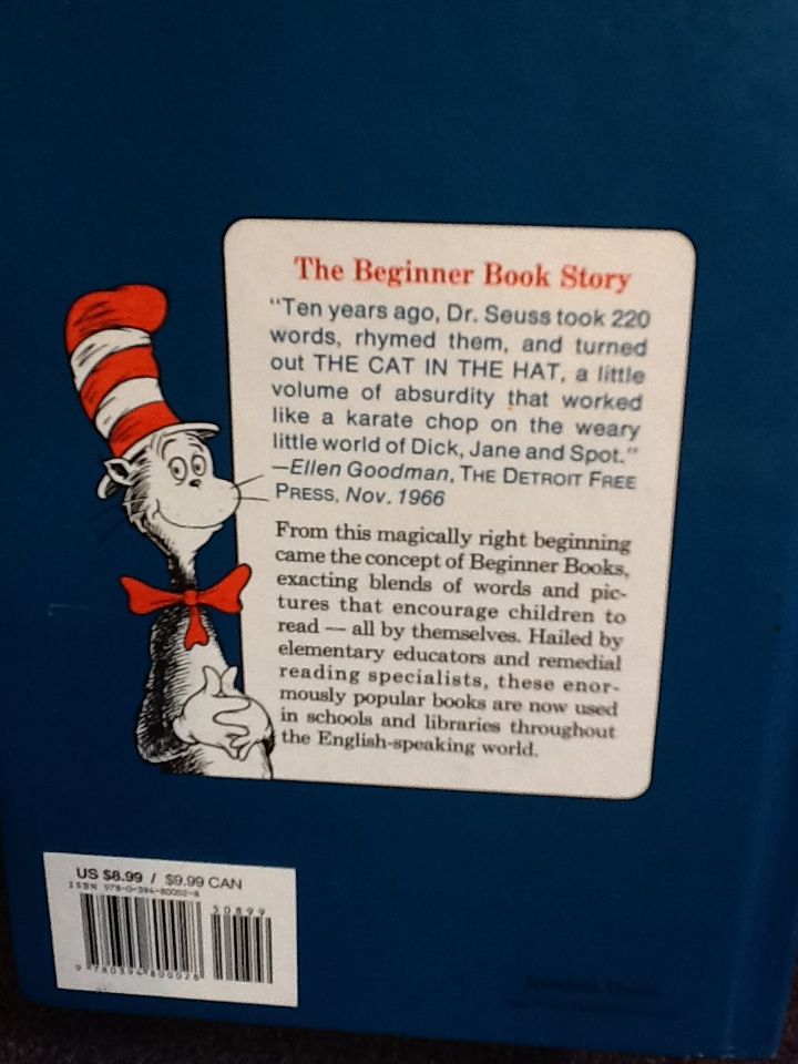 Cat In The Hat Comes Back, The - Dr. Seuss (Random House - Hardcover) book collectible [Barcode 9780394800028] - Main Image 2