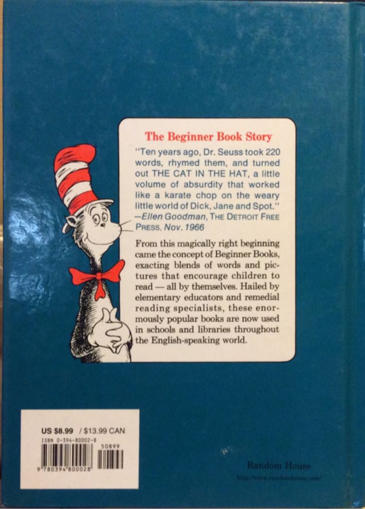 The Cat In The Hat Comes Back - Seuss Dr. (Houghton Mifflen Company Boston - Library Binding) book collectible - Main Image 2