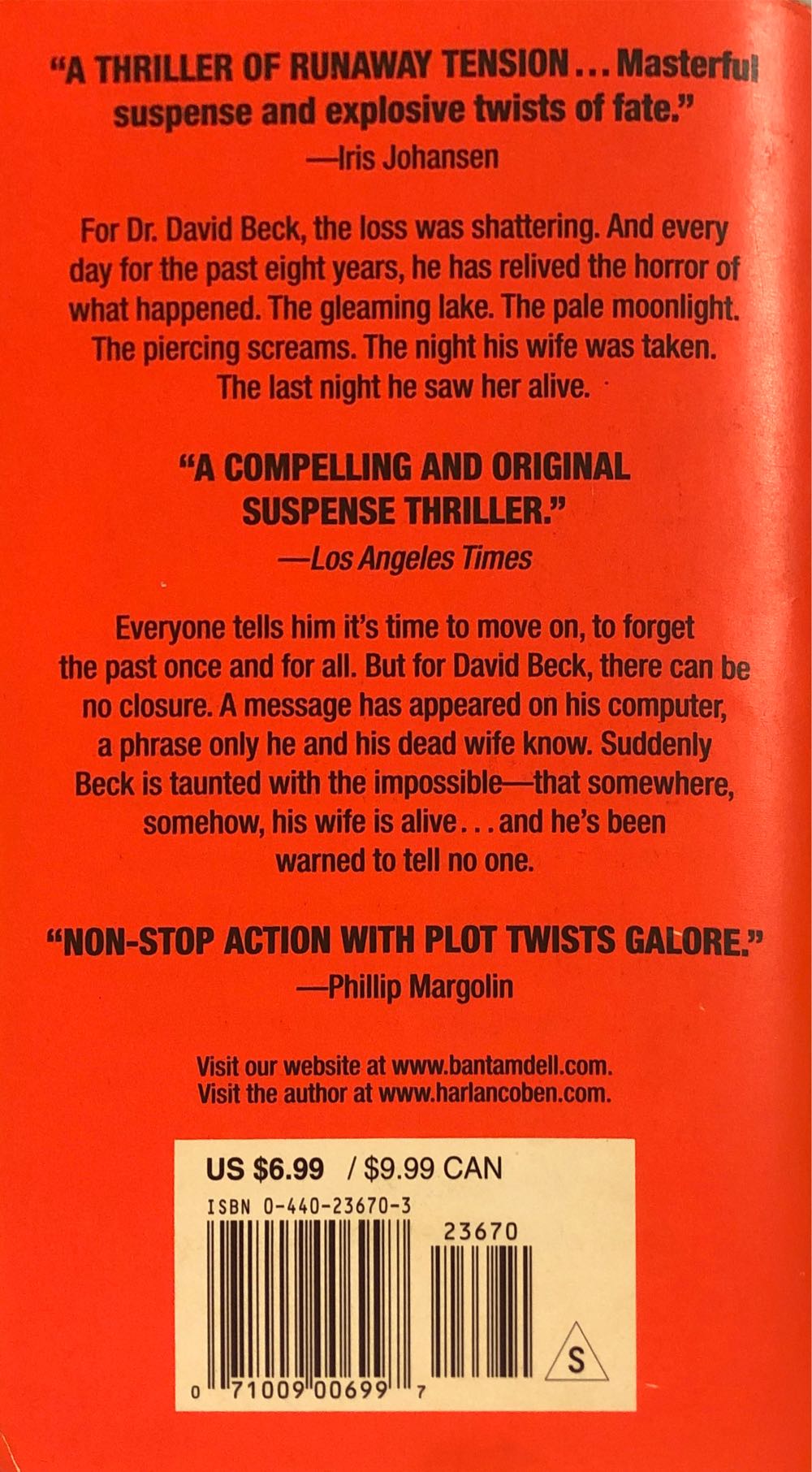 Tell No One - Harlan Coben (- Paperback) book collectible [Barcode 9780440236702] - Main Image 2