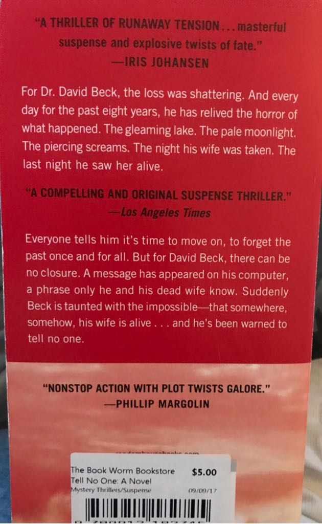 Tell No One  book collectible [Barcode 9789912182745] - Main Image 2