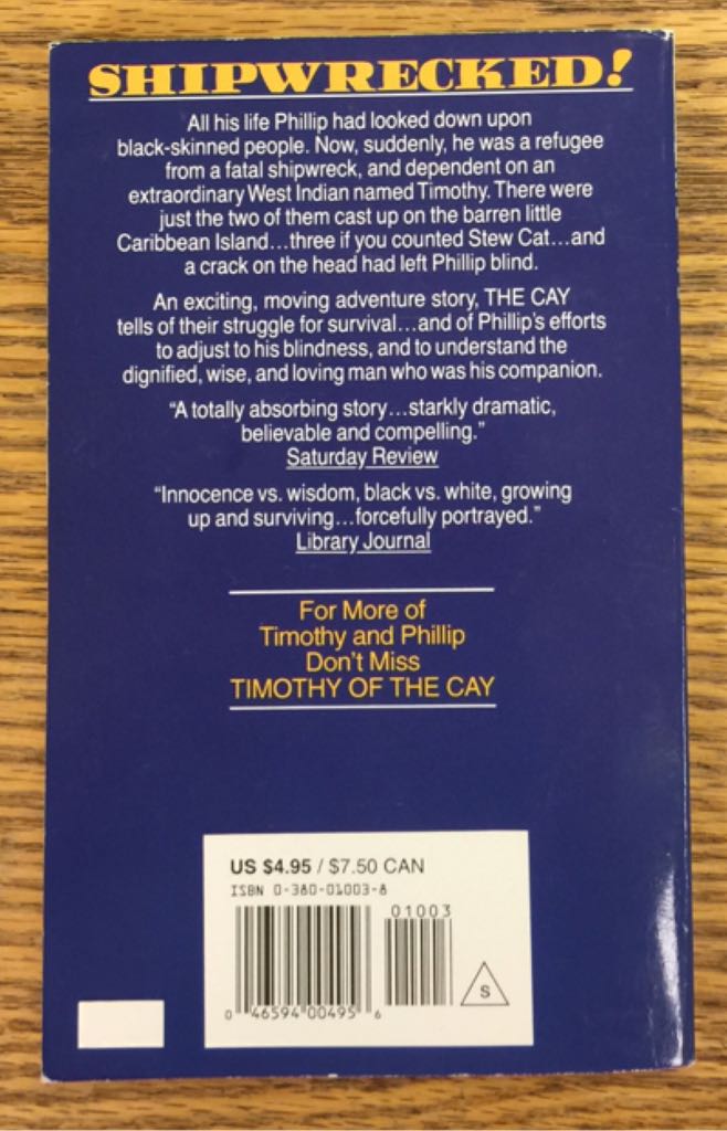 The Cay - Theodore Taylor (Avon Books - Hardcover) book collectible [Barcode 9780380010035] - Main Image 2