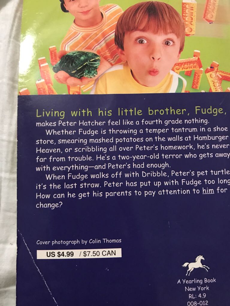 Tales Of A Fourth Grade Nothing - Judy Blume (Yearling Books - Paperback) book collectible [Barcode 9780440484745] - Main Image 2