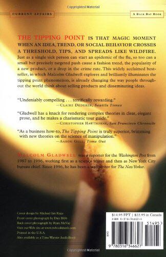 The Tipping Point - Malcolm Gladwell (Back Bay Books - Paperback) book collectible [Barcode 9780316346627] - Main Image 2