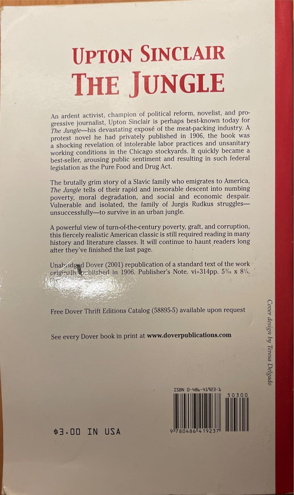 The Jungle - Upton Sinclair (Dover Publications - Paperback) book collectible [Barcode 9780486419237] - Main Image 2