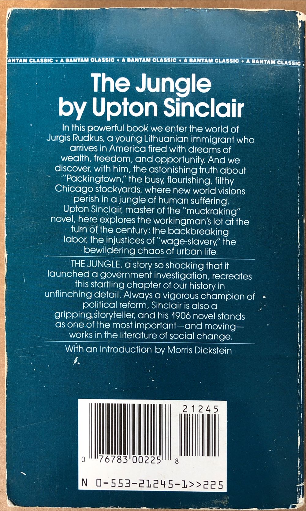 The Jungle - Upton Sinclair (Bantam Classics - Paperback) book collectible [Barcode 9780553212457] - Main Image 3