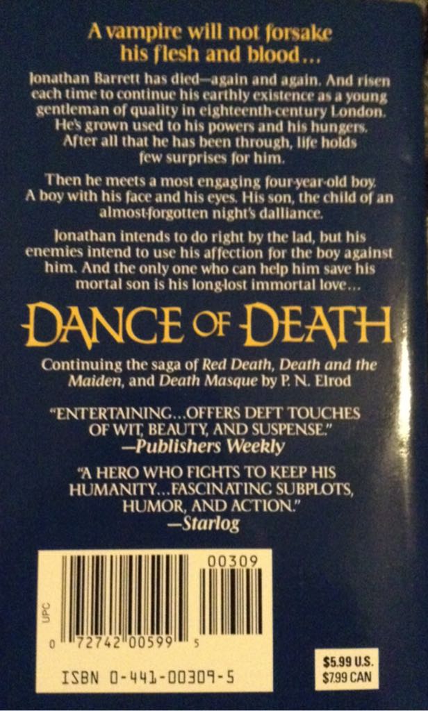 Dance Of Death - P. N. Elrod book collectible [Barcode 9780441003099] - Main Image 2