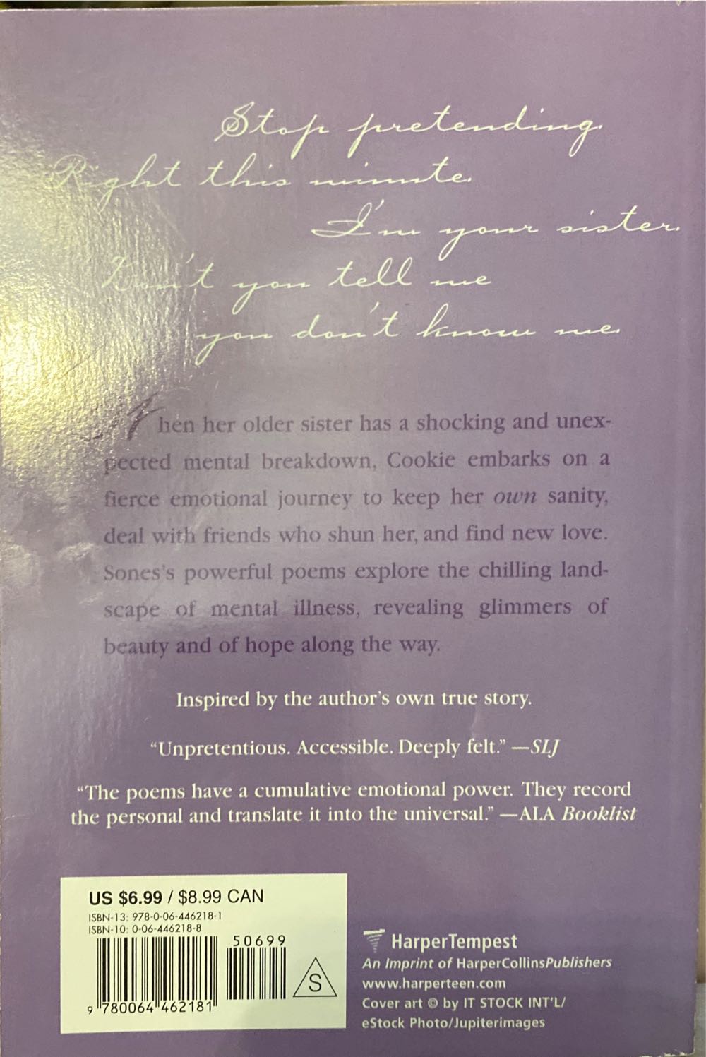 Stop Pretending - Sonia Sones (Harper Collins) book collectible [Barcode 9780064462181] - Main Image 4