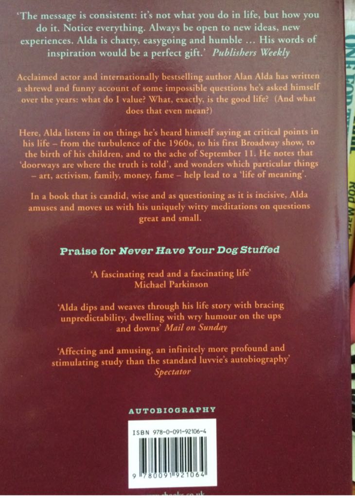 Things I Overheard While Talking to Myself - Alan Alda (Random House - Paperback) book collectible [Barcode 9780091921064] - Main Image 2
