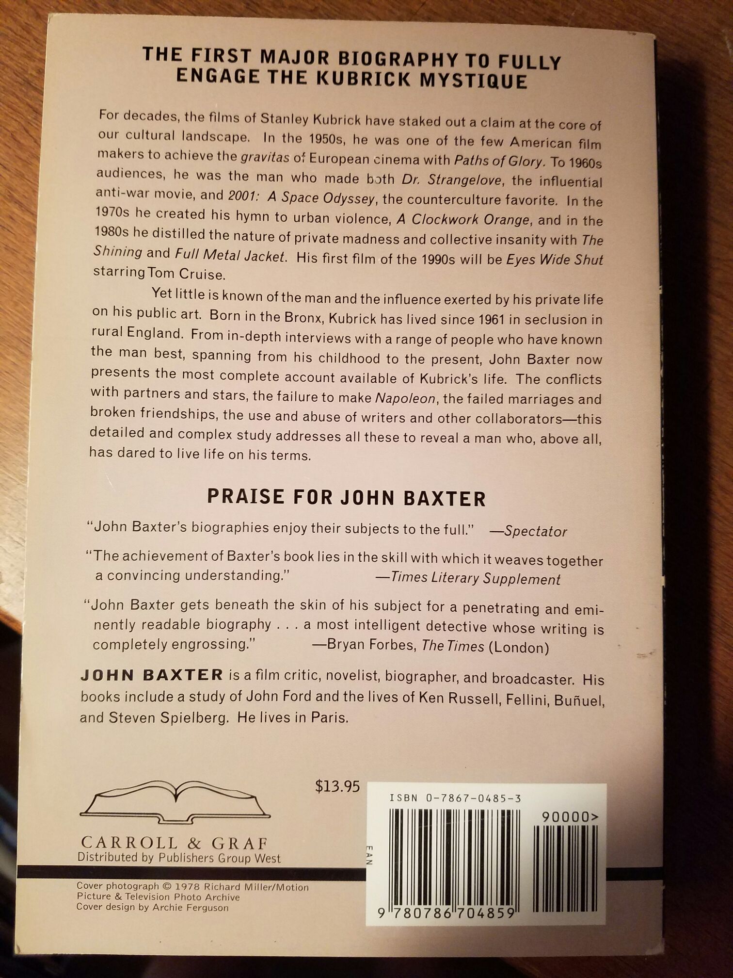 Stanley Kubrick - John Baxter (Basic Books - Paperback) book collectible [Barcode 9780786704859] - Main Image 2