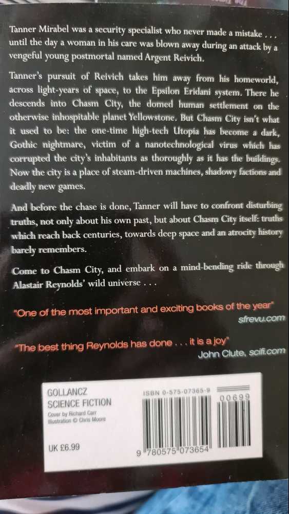 Chasm City - Alastair Reynolds (Gollancz Science Fiction - Paperback) book collectible [Barcode 9780575073654] - Main Image 2